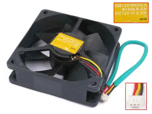

SUNON GM1207PKVX-A B1406.R.GN DC 12V 2.2W 3-Wire 70x70x20mm Server Cooling Fan