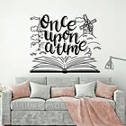 Виниловые настенные наклейки Once Upon A Time, Книжная книга для детской комнаты, украшение для классной комнаты, декор для спальни, C998