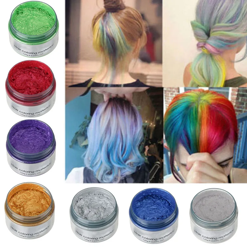 

Disposable Hair Color Wax Mud Dye Cream DIY Coloring Safe Fast Hair Styling SSwell