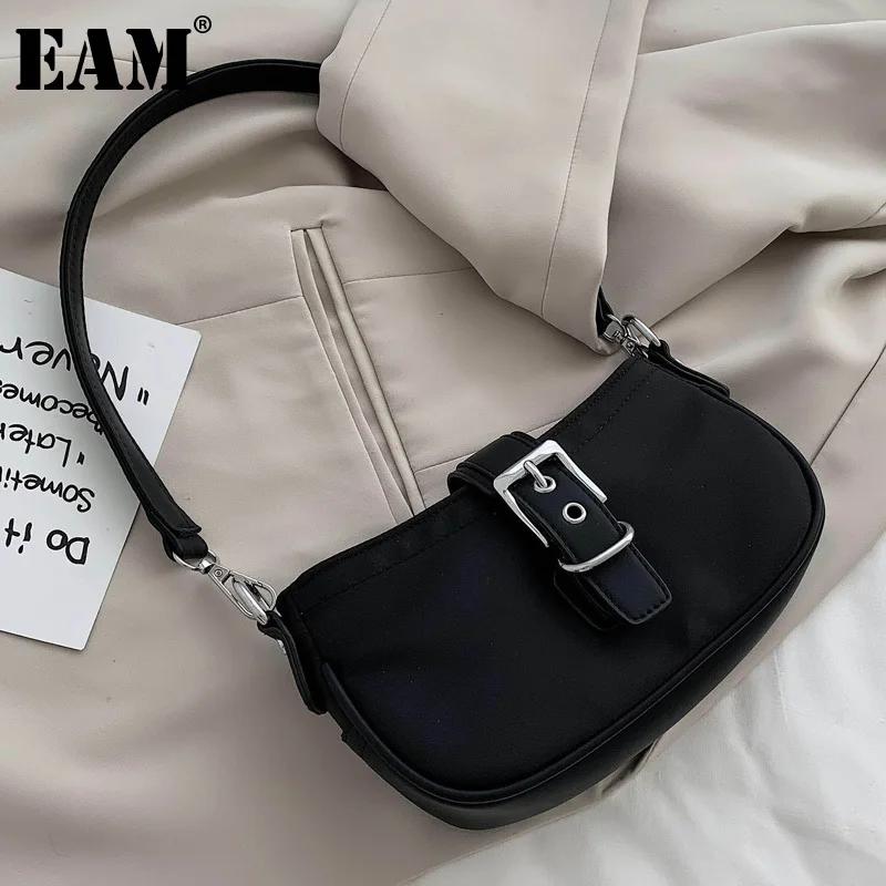 

[EAM] маленькая популярная сумка нишевой дизайн высокого класса на одно плечо нейлоновая сумка для подмышек модная сумочка для женщин 18A6131