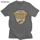 Винтажная Мужская футболка с длинным ремешком Schrute Farm, Классическая Повседневная футболка для офиса, ТВ-шоу, США, приталенная одежда