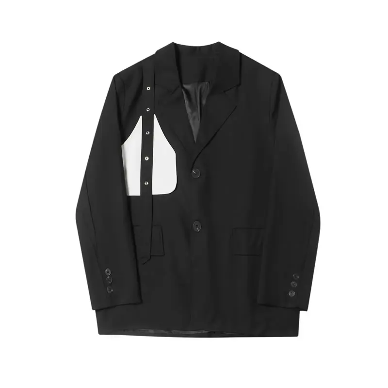 

XITAO Single Breast Blazer Fashion New Women Full Sleeve White Black Goddess Fan Casual Style Loose 2021 Summer Coat ZLL5438