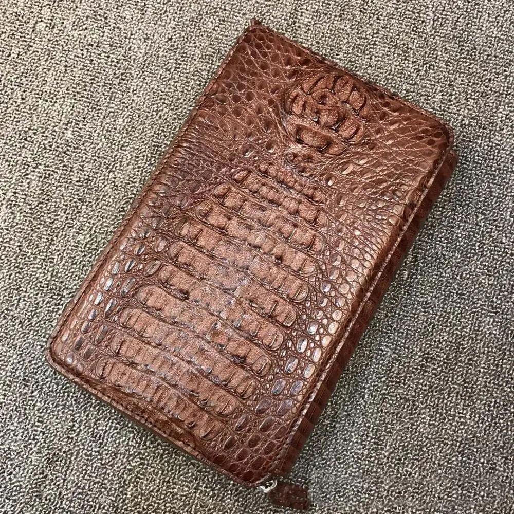 

XHPJ мужские сумки из натуральной крокодиловой кожи, мужские сумки, ручная сумка, посылка ской кошелек с поперечным зажимом