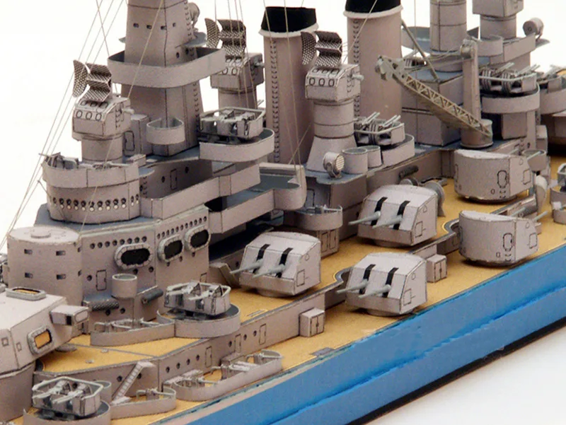 1:400 США класс Северной Каролины боевой корабль Emulational DIY 3D бумажная карта модель