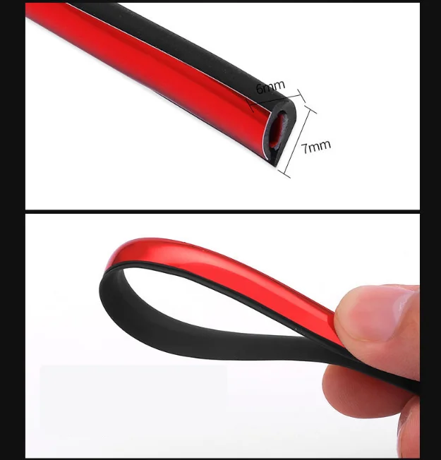 Защитные полосы из углеродного волокна с резиновыми краями для автомобильных