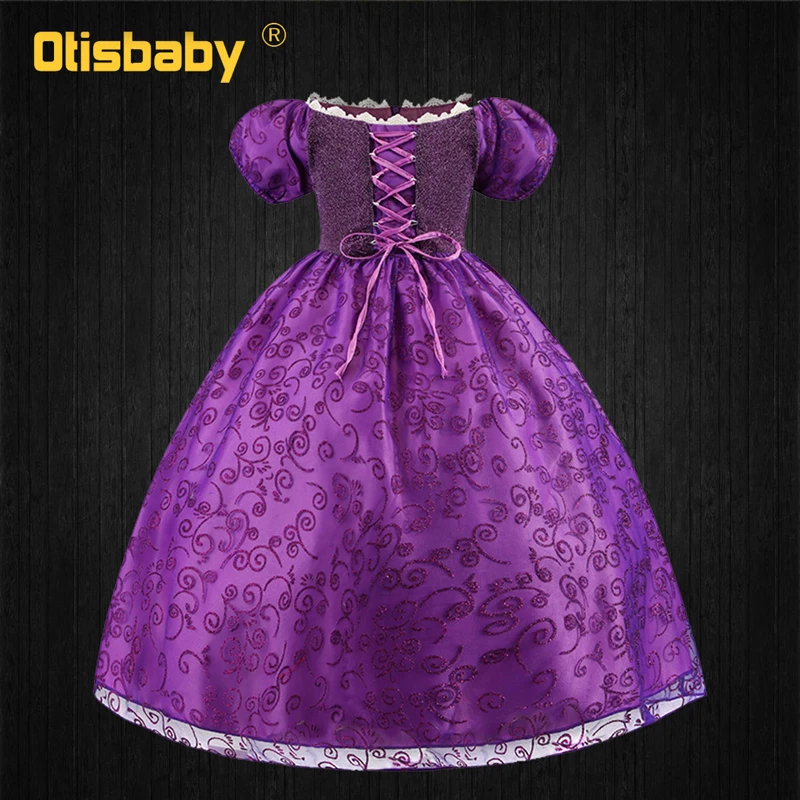 Only Dress Tangle Рапунцель Костюм принцессы с парик Рапунцель аксессуары София подростковая одежда для девочек платье на день рождения Выпускной детское платье - Цвет: Only Dress