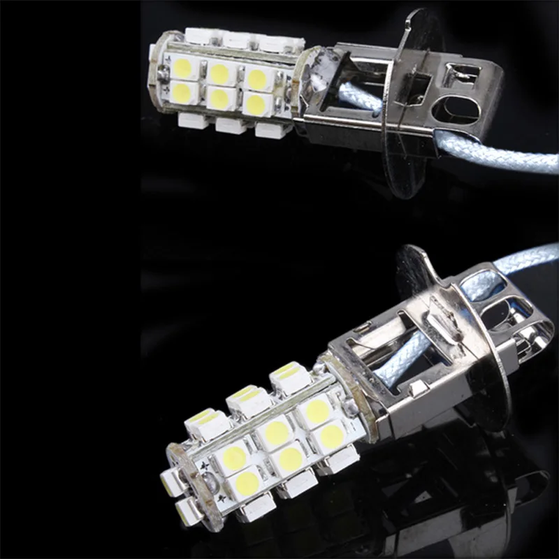 2 шт. 12 В 3 Вт H3 26 светодиодный 3528 SMD белая головсветильник лампа