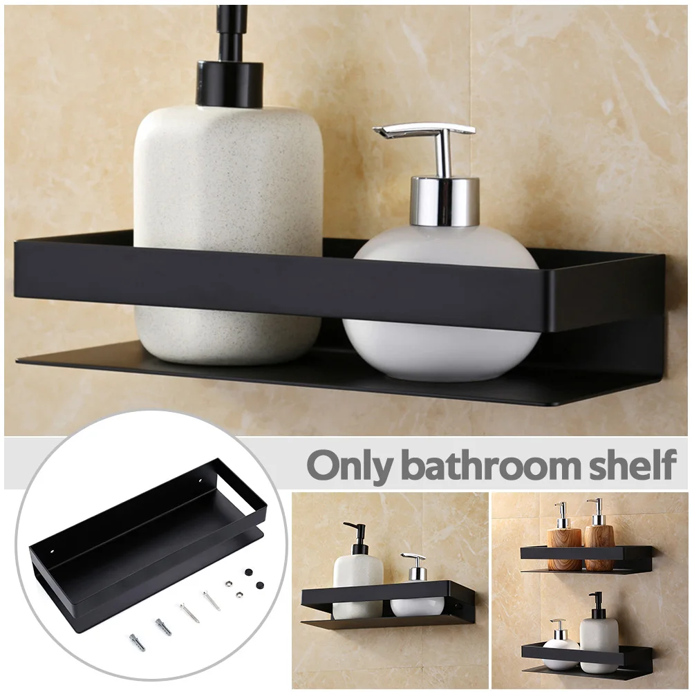 

Shower Rack Stainless Steel Storage Keep Drying Wall Mounted Bathroom Shelf Anti Rust Rectangular Waterproof Space Saving Home