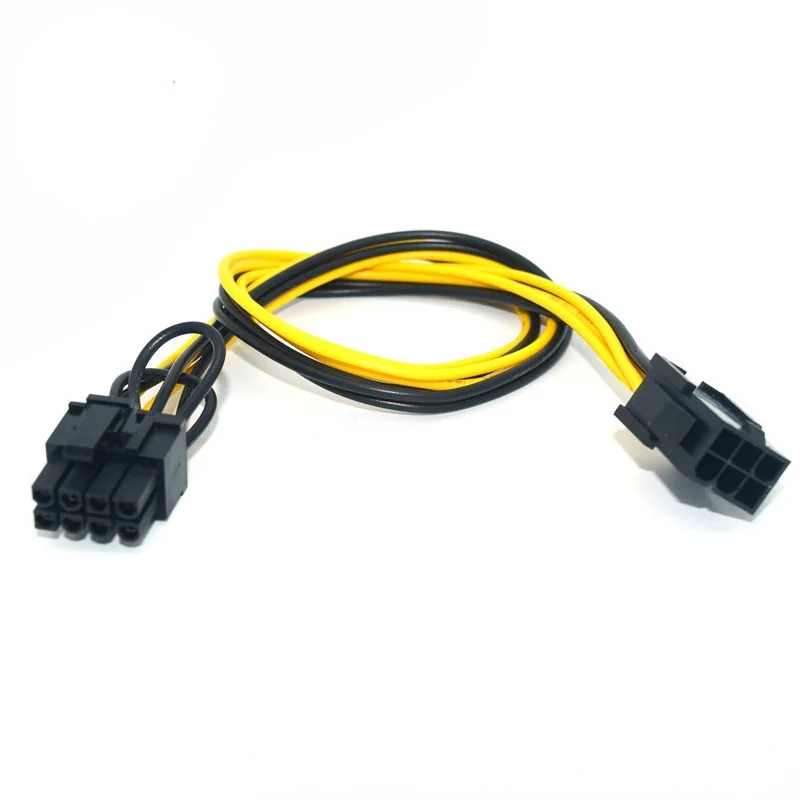 

GPU 6Pin To 8pin Power Adapter Cable, 6 Pin PCIe To 6 2Pin PCI Express Video Card Adapter Converte Cord-30CM