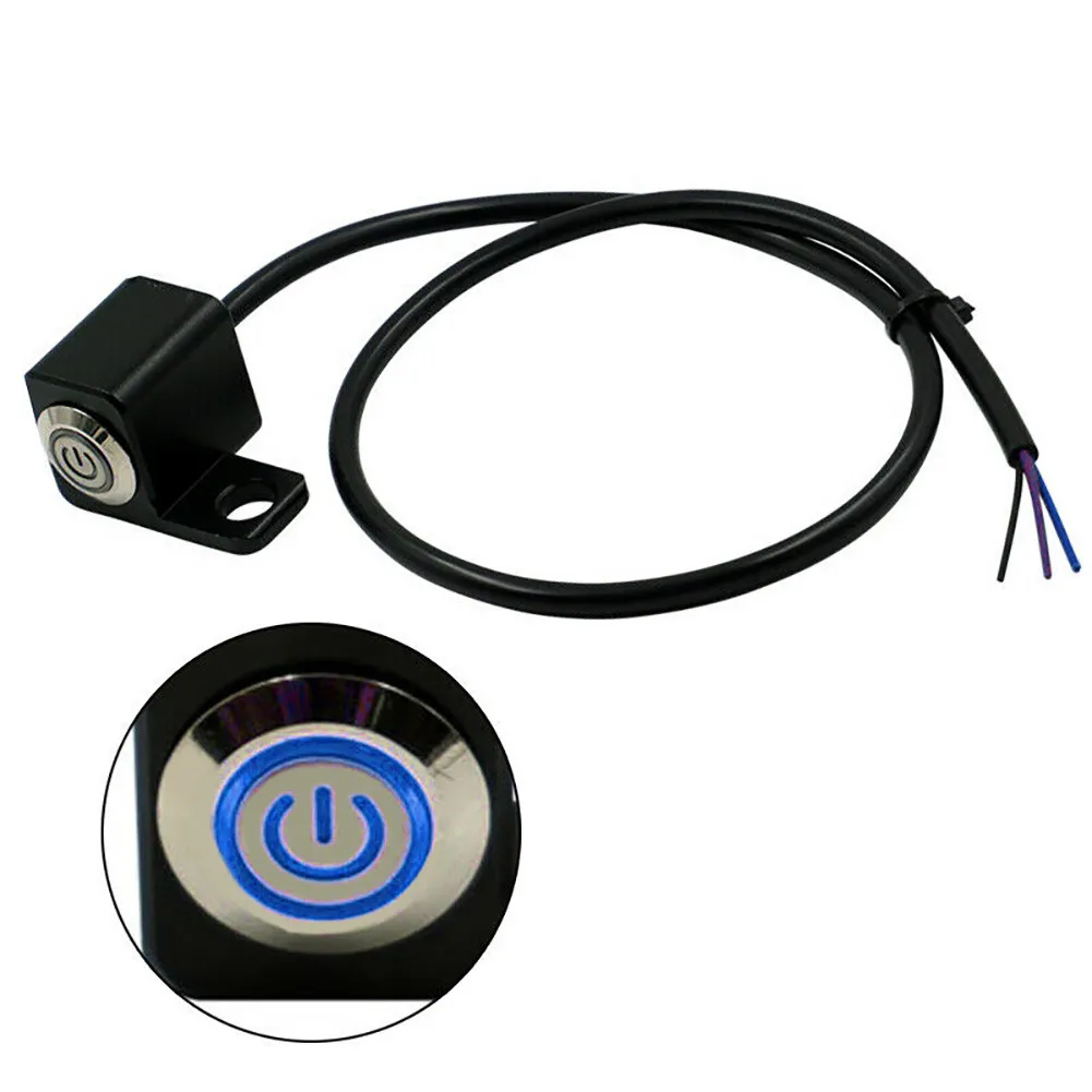 

On-Off Waterproof Light Switch Switch Alloy Black For Motorcycle ATV Handlebar Headlamp