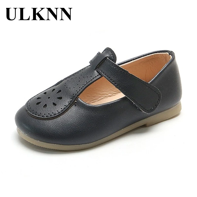 

ULKNN Girls Brogue Shoes Children's Small Leather Shoes Soft Sole Spring 2021 Girls Princess Fashion Brown Flats Baby Shoes