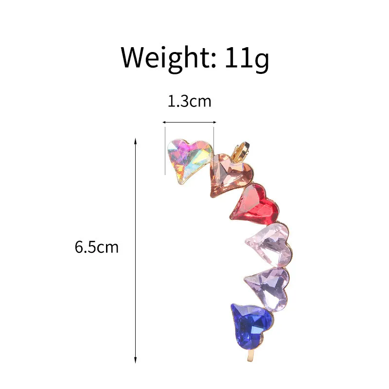 

Korean Version of The Color Peach Heart Half-curved One-piece Ear Clip Retro Baroque Palace Style Earrings Jewelry for Women