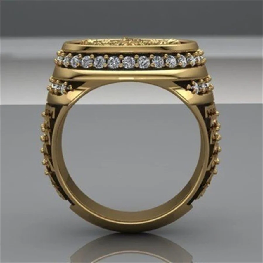 

Trendy Men's Domineering Luxury Mythical Totem Fashion Ring Party Jewelry Wholesale