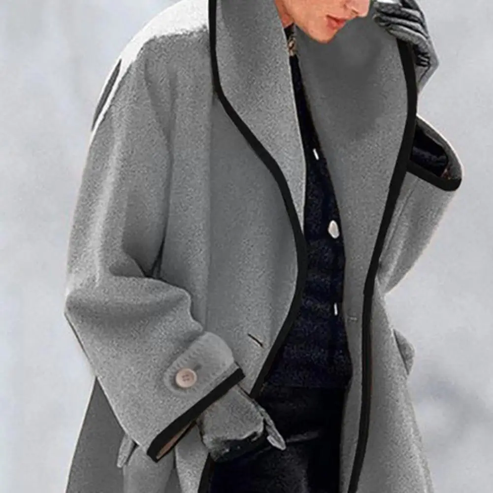 Женский пуховик зима 2022 Женское зимнее шерстяное длинное пальто тренчкот теплая