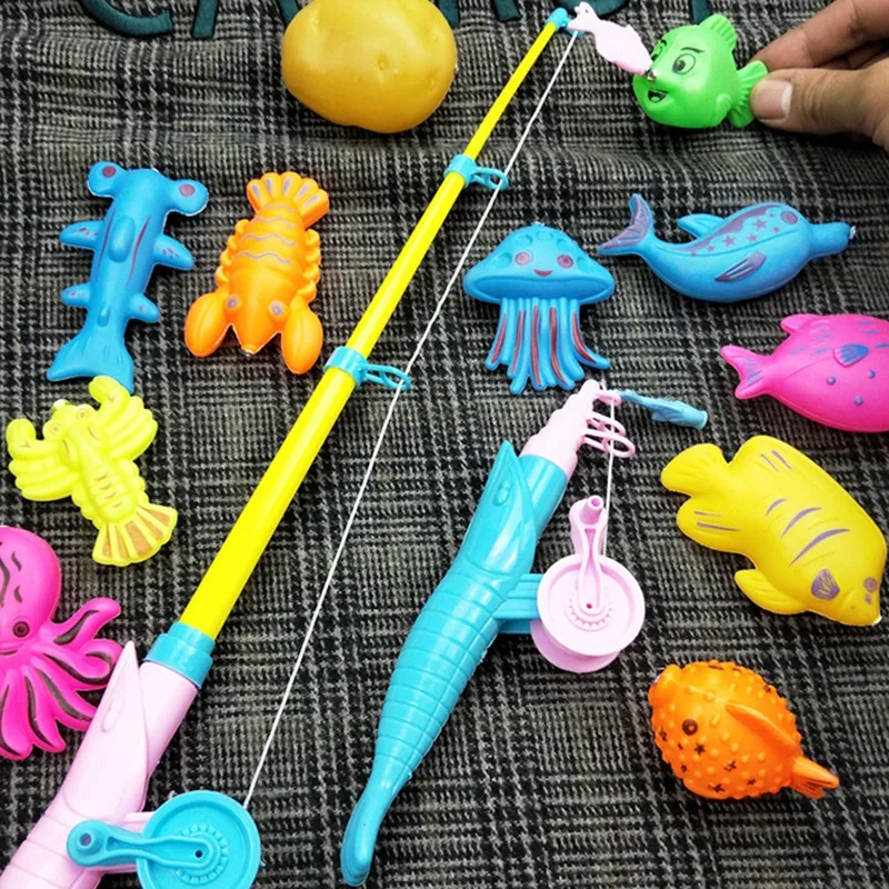 Juego de juguetes de pesca magn&eacute;ticos para ni&ntilde;os, juguetes de ba&ntilde;o, ba&ntilde;era, divertidos y cl&aacute;sicos, 38 Uds.-2