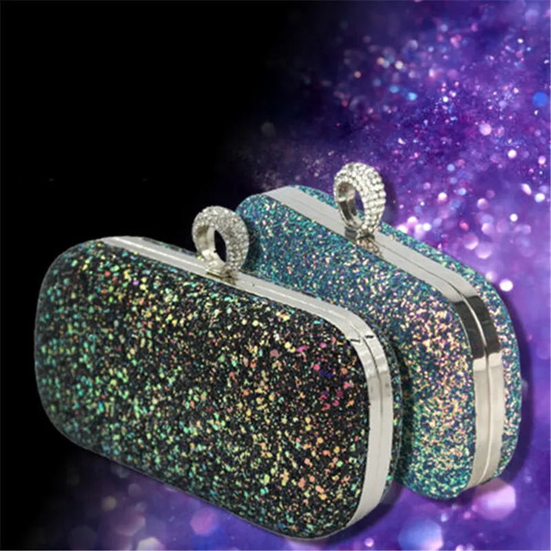 Блестящий женский вечерний клатч с блестками Женская блестящая дизайнерская