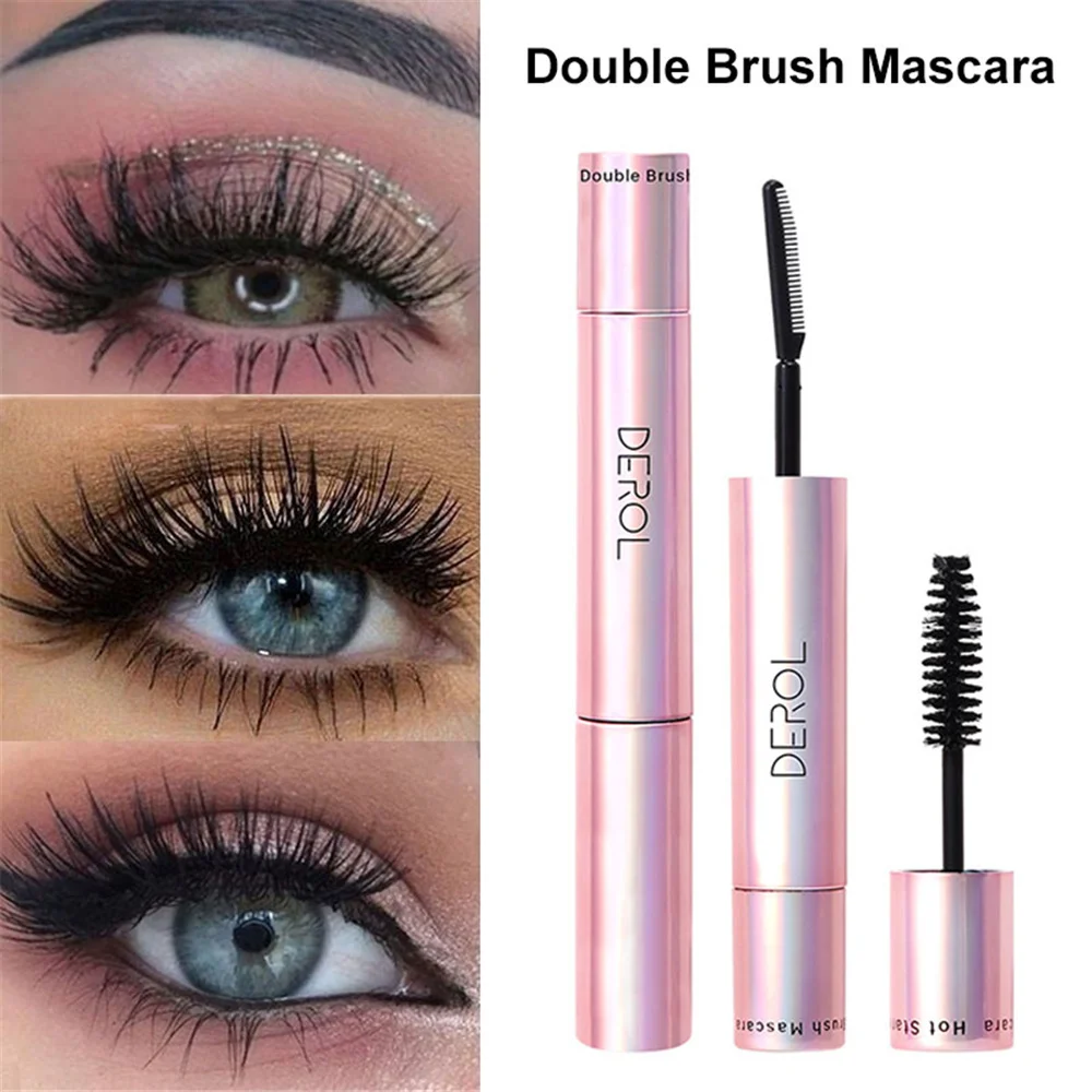 

Double-ended 4D Silk Fiber Lashes Eyelash Black Mascara Primer Waterproof And Non-smudged Thick Curling Mascara Eye Cosmetics