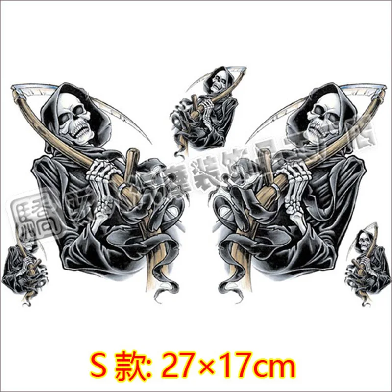 Наклейки для мотоцикла автомобиля скутера голова волка Череп огненное пламя Honda