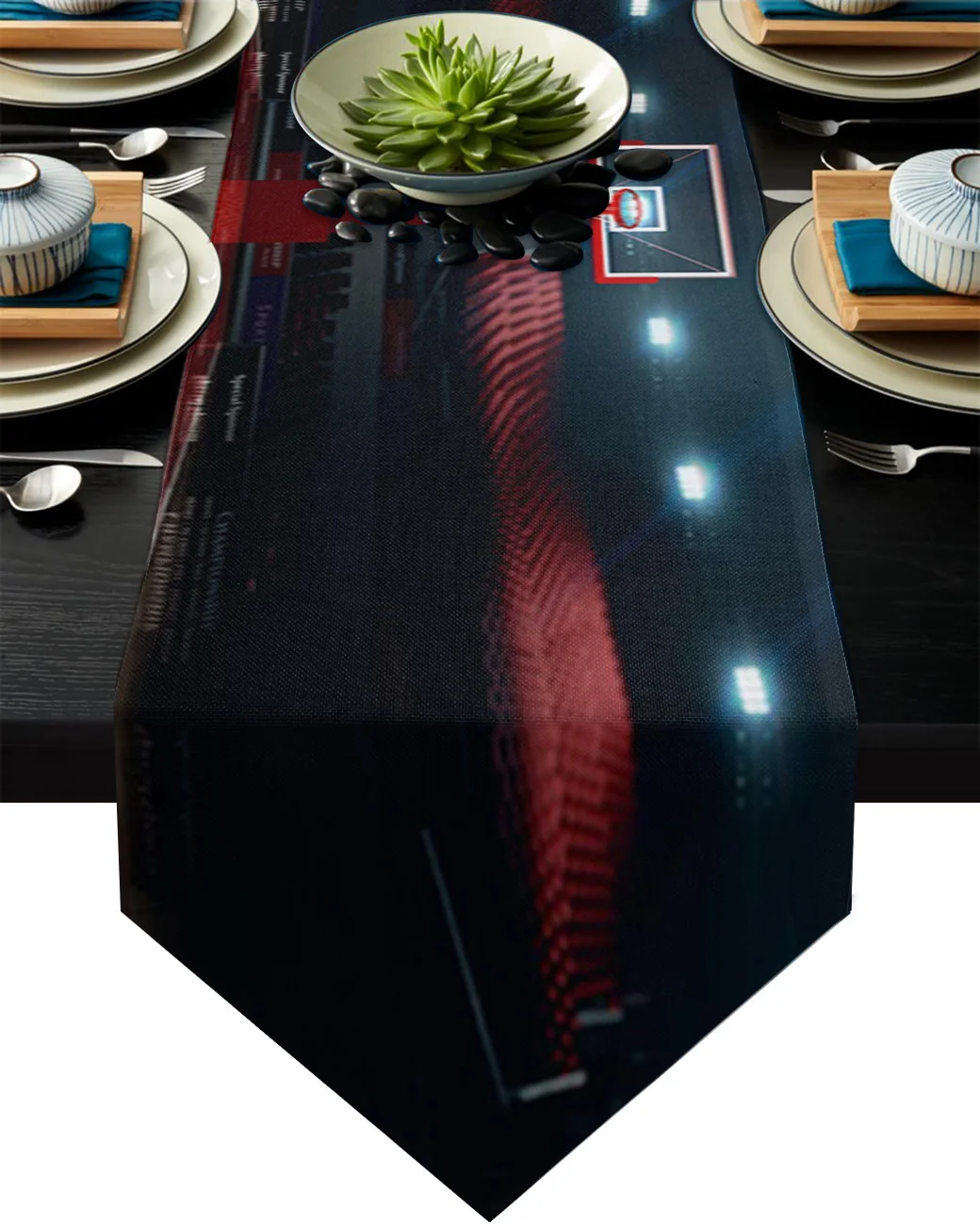 

Настольная дорожка для игры в баскетбольную площадку, Свадебный декор, скатерть для торта и подстилка, праздничный настольный декор, настол...