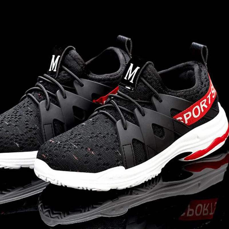 

Nice Pop Men's Casual Shoes Breathable Mesh Sneaker For Male Comfortable Outdoor Lace-Up Footwears Men Non-Slip Vulcanized Shoes