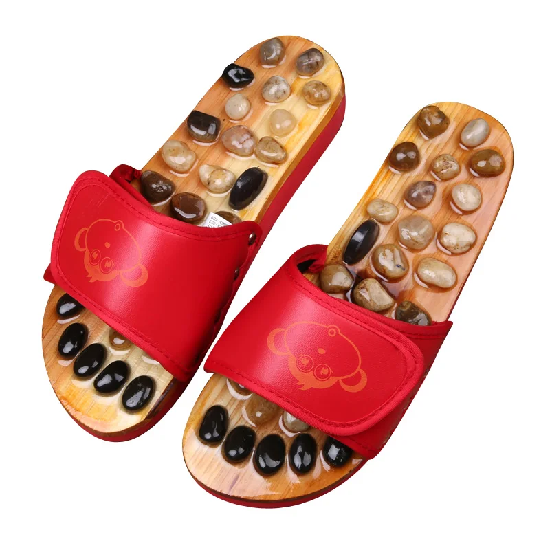 Массажные шлепанцы для ног натуральный Массажер рефлексотерапии улучшения