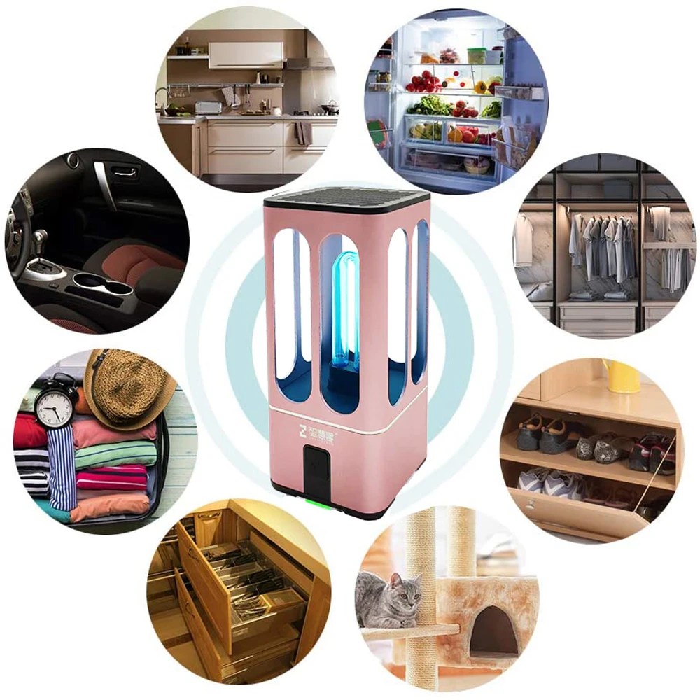 

Portable UVC Light Sanitizer with USB Charging, Mini Size Cleaner Light for Travel Hotel Home Bedroom Wardrobe Kitchen