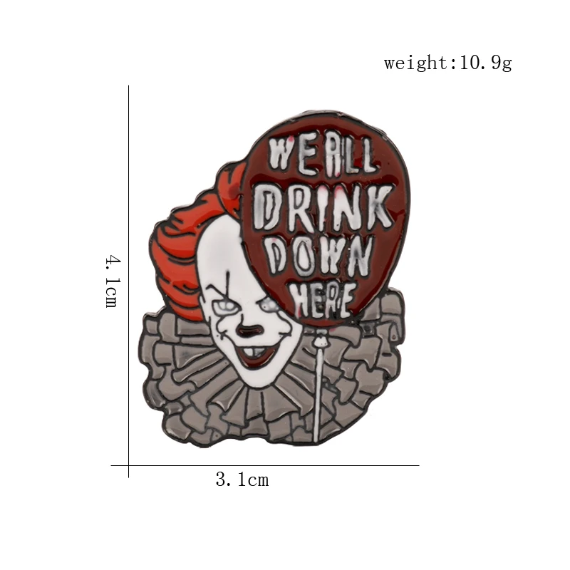 Фильм ужасов Стивен Кинг это эмалевые броши, булавки Pennywise фигура значок нагрудные булавки Чаки лицо рюкзак сумки ювелирные изделия подарок-40