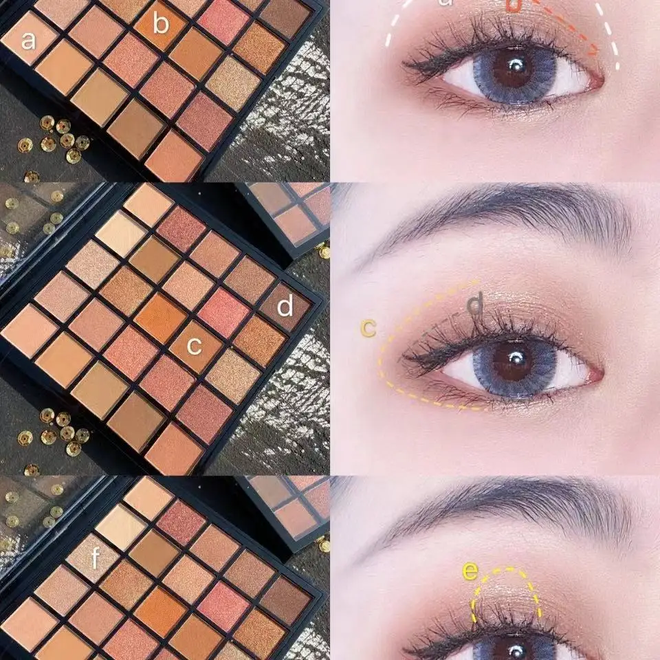 

Модные тени для век Палитра 16 цветов мерцающие матовые блестящие тени для век Палитра блестящий и бриллиантовый макияж с эффектом "металлик...