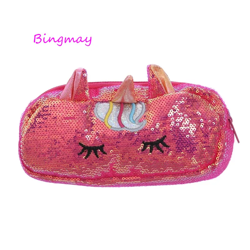 Блестки детский пенал единорог мультфильм Детские Канцелярские принадлежности