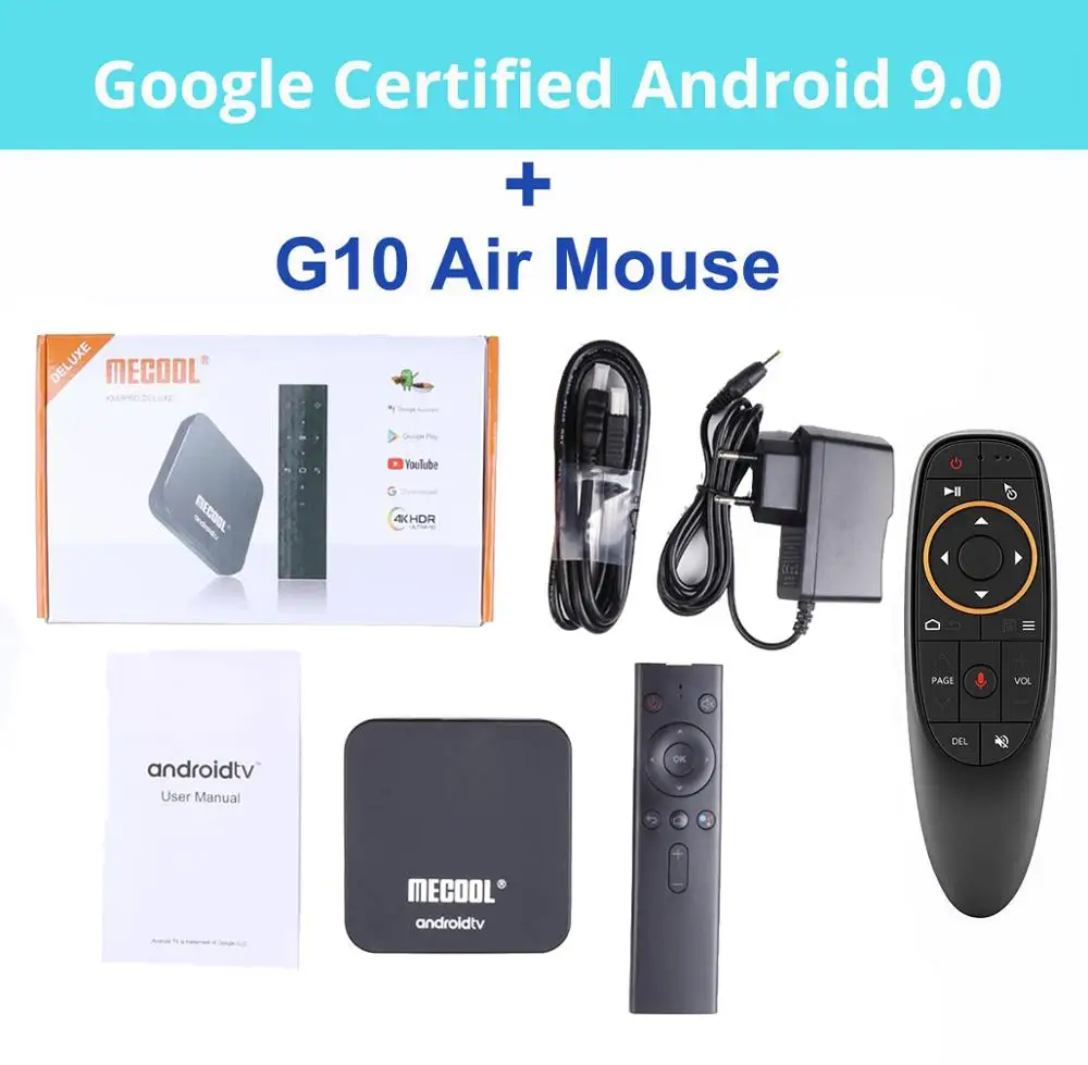 KM9 Pro Android 9,0 Smart tv Box Голосовое управление S905X2 4 Гб DDR4 ram 32 Гб rom 2,4G/5G WiFi Bluetooth 4K tv Box Mecool телеприставка - Цвет: G10 Voice Control