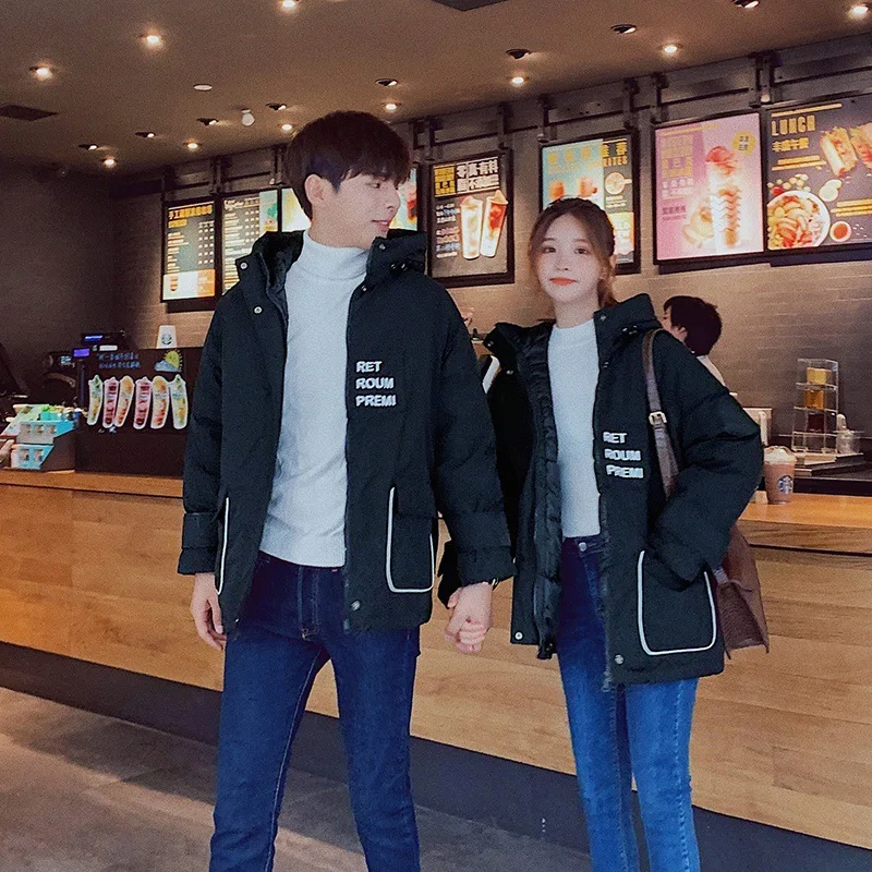 Куртка Теплая пуховая стеганая куртка с короткой курткой Свободная большая