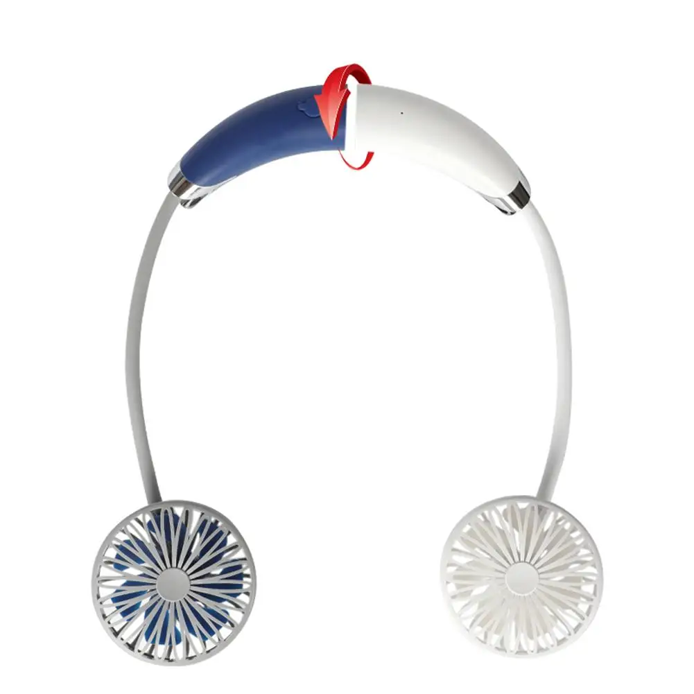 

Портативный Перезаряжаемый Настольный вентилятор, электрический вентилятор для шеи, USB Съемный портативный складной охлаждающий вентилят...