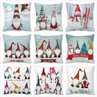 Рождественский чехол для подушки, декоративный чехол для дивана, снеговика, деда мороза, 45 х45 см, наволочка для подушки, домашний декор