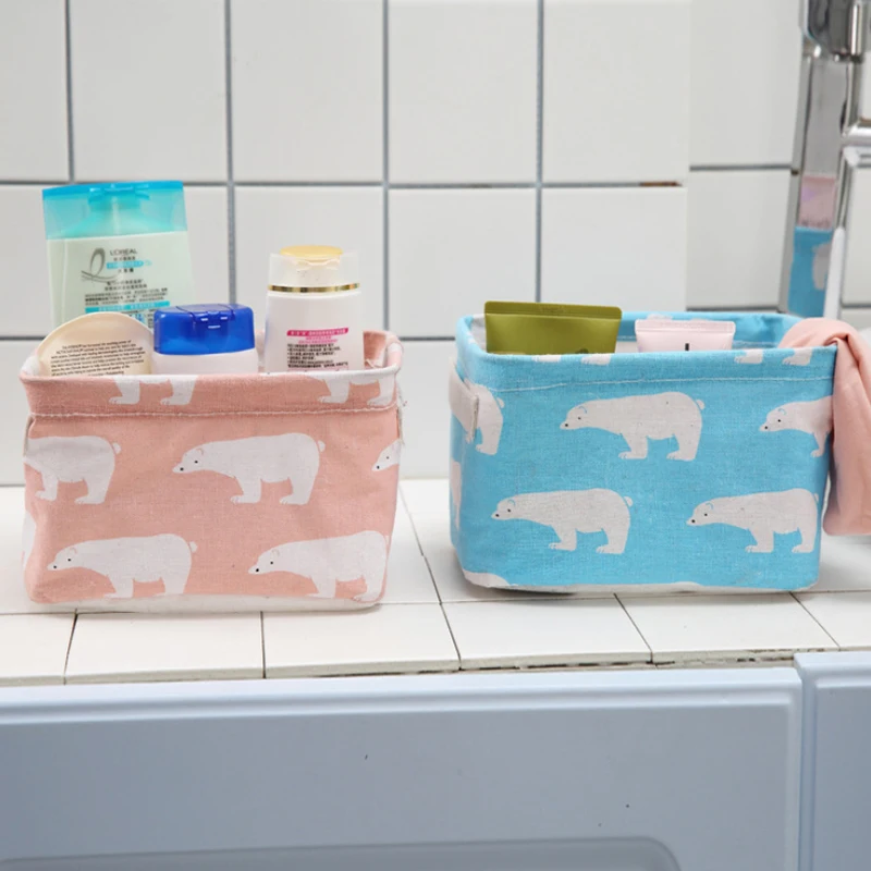 Складная Настольная корзина для хранения мелочей Коробка Для Хранения нижнего