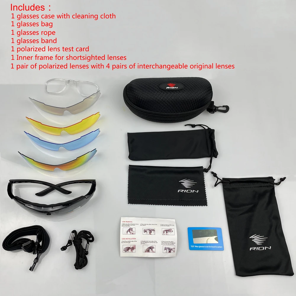 Мужские Поляризованные велосипедные очки RION защитные для горных и дорожных