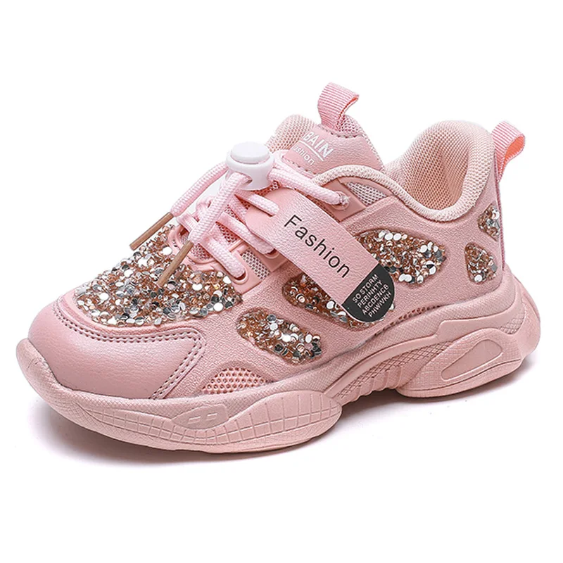 

New Arrivel Children Sneakers Girls and Boys Casual Shoes Bring PU Leather Sport Flats Spring 5-10 Years Kids Shoes