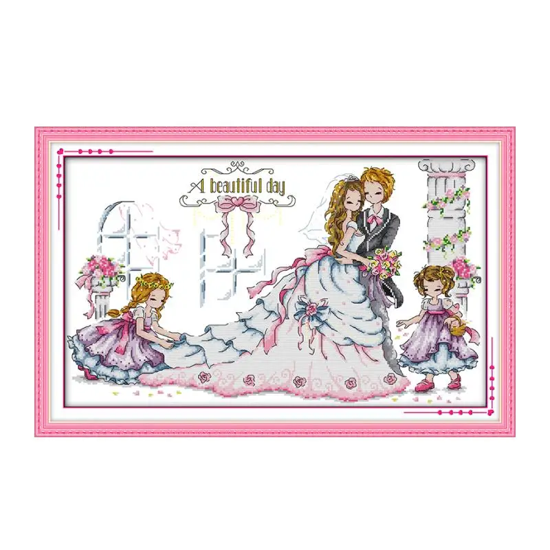 

A nice day cross stitch kit 14ct 11ct count print canvas stitching embroidery kits
