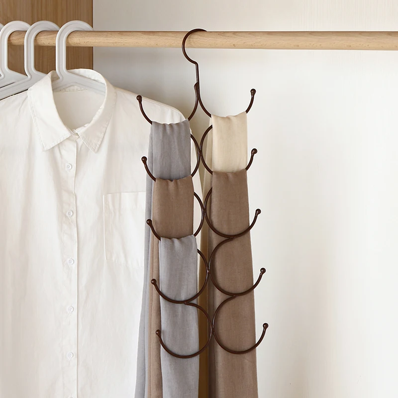 

Multifunctional multi-layer scarf rack tie rack silk scarf rack belt hook storage artifact hanger circle rack