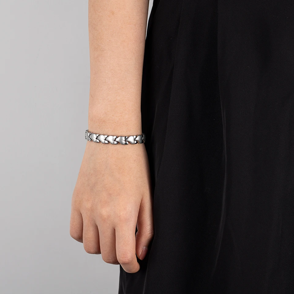 Браслет из нержавеющей стали RainSo магнитный браслет для здоровья подарок сестры