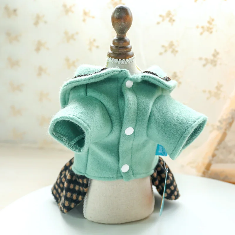 PETCIRCLE/Новинка Одежда для щенков с ушками медведя Милое платье отворотами