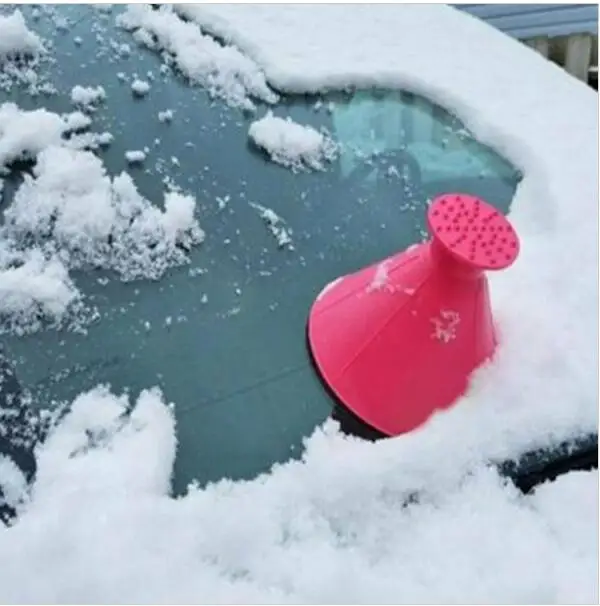 

1pcs Car Windshield Round Cone Shaped Auto Car Magic Window Windshield Ice Scraper Oil Funnel Snow Remover Shovel Window