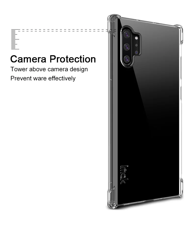 Чехол IMAK Airbag ДЛЯ samsung Galaxy Note 10 Plus, мягкий ТПУ Силиконовые прозрачные чехлы