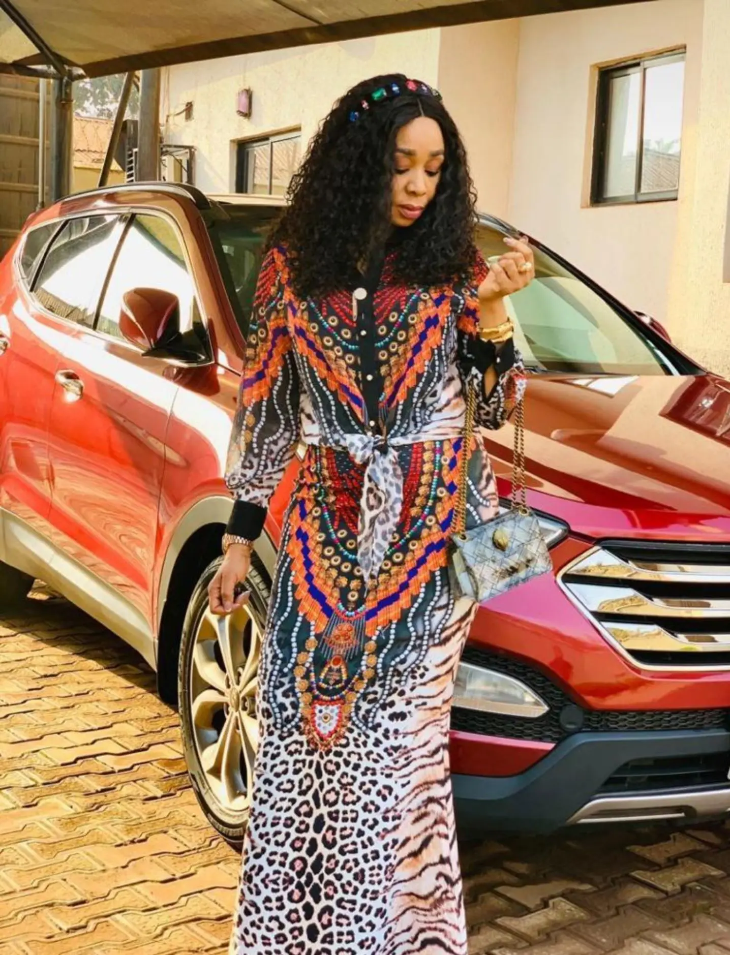 Женский костюм-футляр с принтом TSXT комплект из двух предметов в африканском