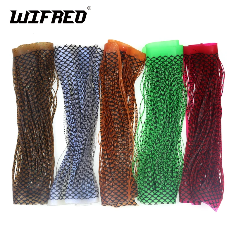 

Wifreo 5PCSX200 Strands Silicone Flutter Legs Skirts For Fly Tying Poppers Saltwater Streamers Lures Jigs Making