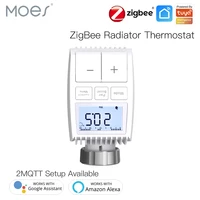 moes tuya zigbee3 0 radiator actuator valve smart thermostat temperature controller external sensor trv voice control with alexa
