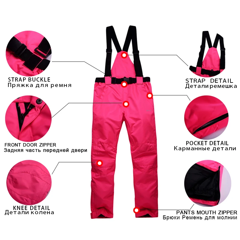 Детский Зимний лыжный костюм ветрозащитный водонепроницаемый детский теплый