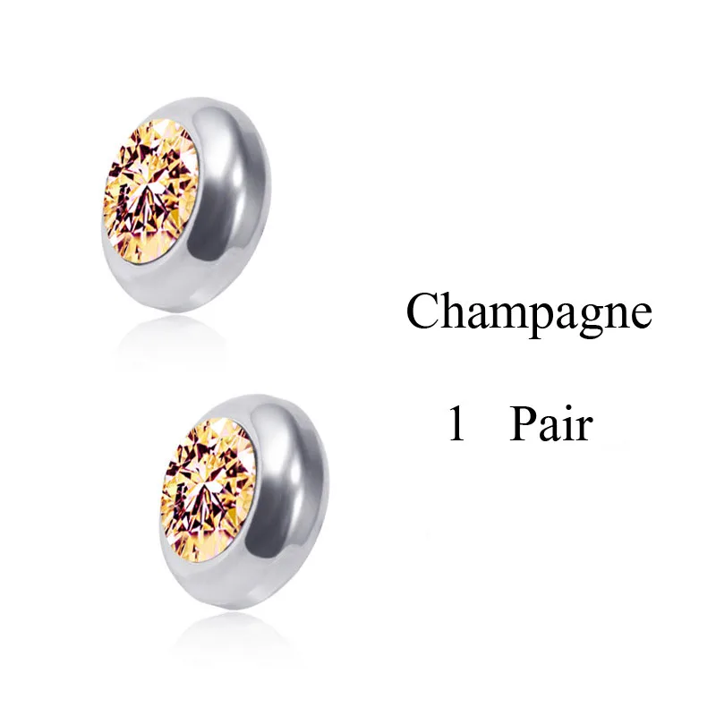 Магнитные серьги-гвоздики для похудения многоцветные стразы магнитные серьги