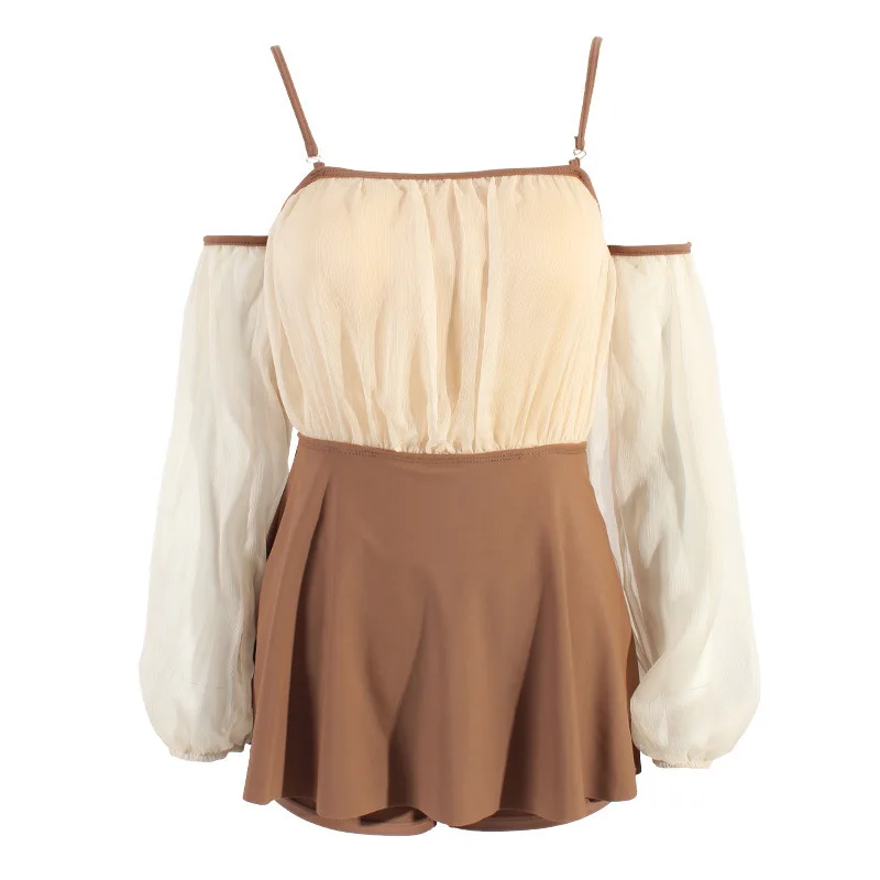 

Women's Swimsuits Skirt Onepiece Sexy One Piece Swim Suits Vogue Bathing Plus Size Sun Lovely Beach Swimwear 2020 Korean Sweet