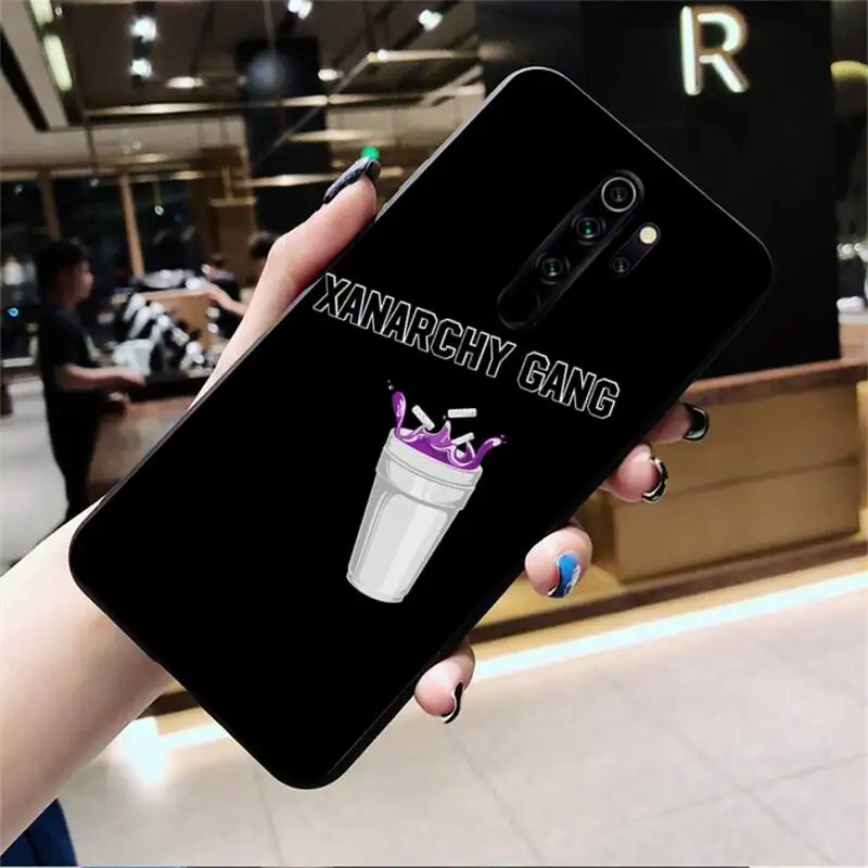 

HUAGETOP xanax Black Cell Phone Case for Redmi Note 9 8 8T 8A 7 6 6A Go Pro Max Redmi 9 K20