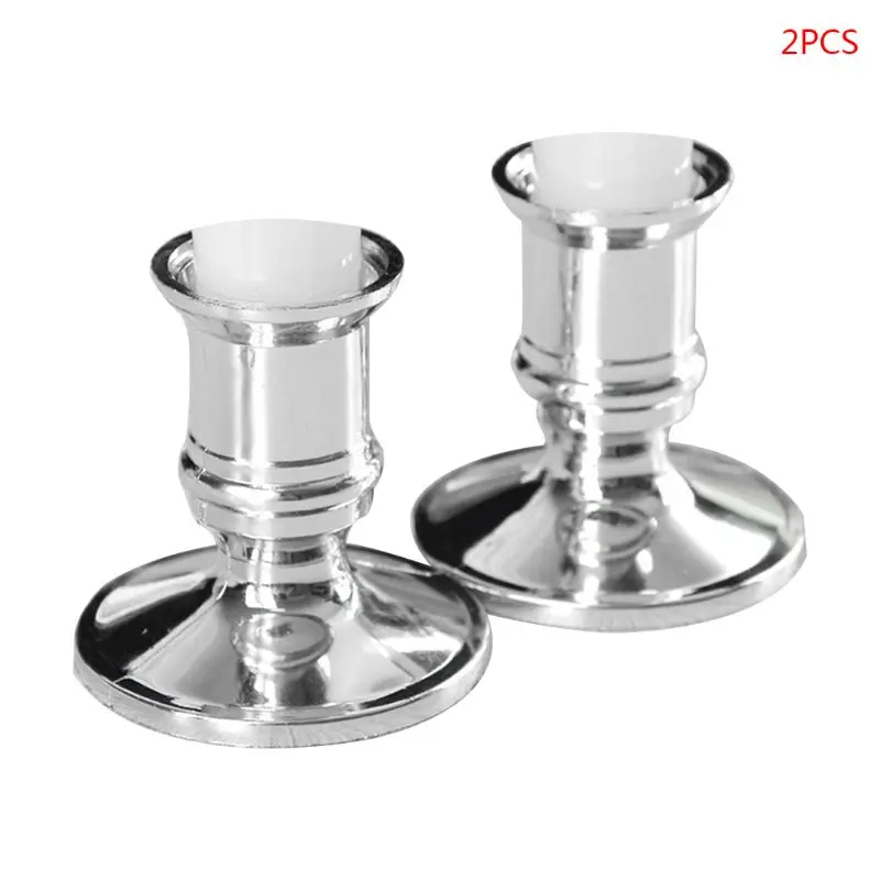 

2pcs Plastic Candle Base Holder Pillar Candlestick Stand For Electronic Candles Christmas Party Home Decor 69HC